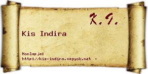 Kis Indira névjegykártya